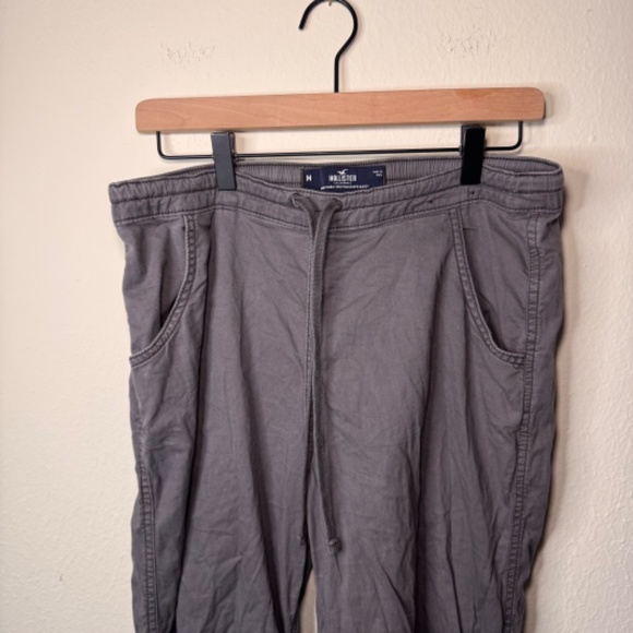 Hollister Adjustable Rise Parachute Pants Size M Gray Baggy Cotton Y2K Casual - Picture 3 of 5